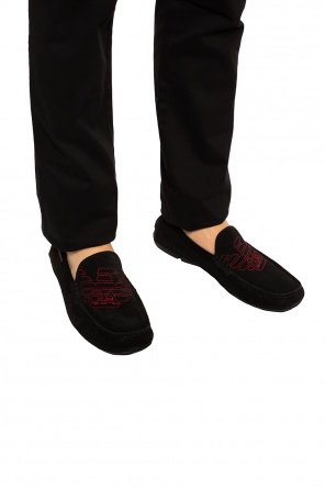 Mokasyny z wyszytym logo, zdjęcie 2 Mokasyny z wyszytym logo od Emporio Armani